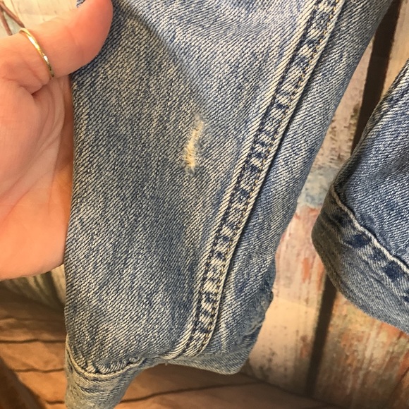 Lucky Brand The Trucker Distressed Med-Wash Button Up Jean Jacket Size 2X - Picture 4 of 9